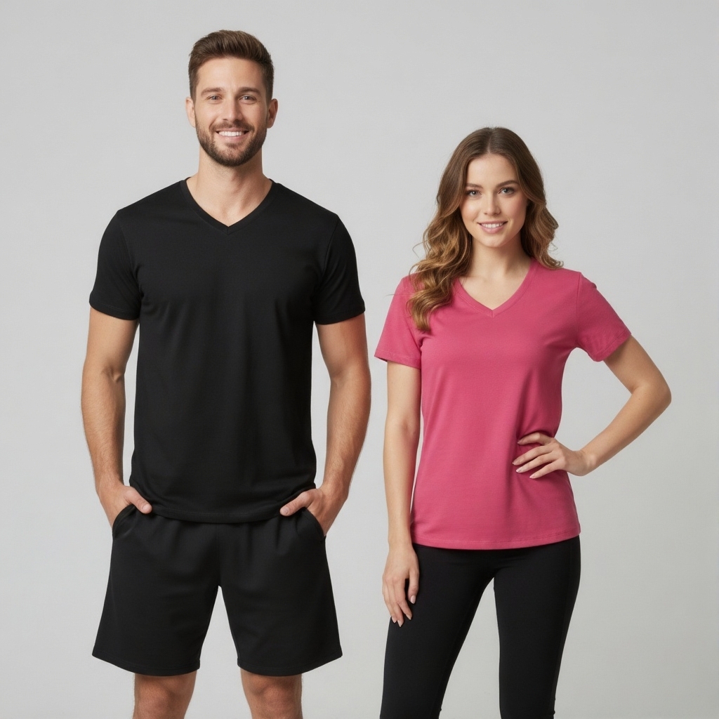 Premium Cotton V Neck Tee