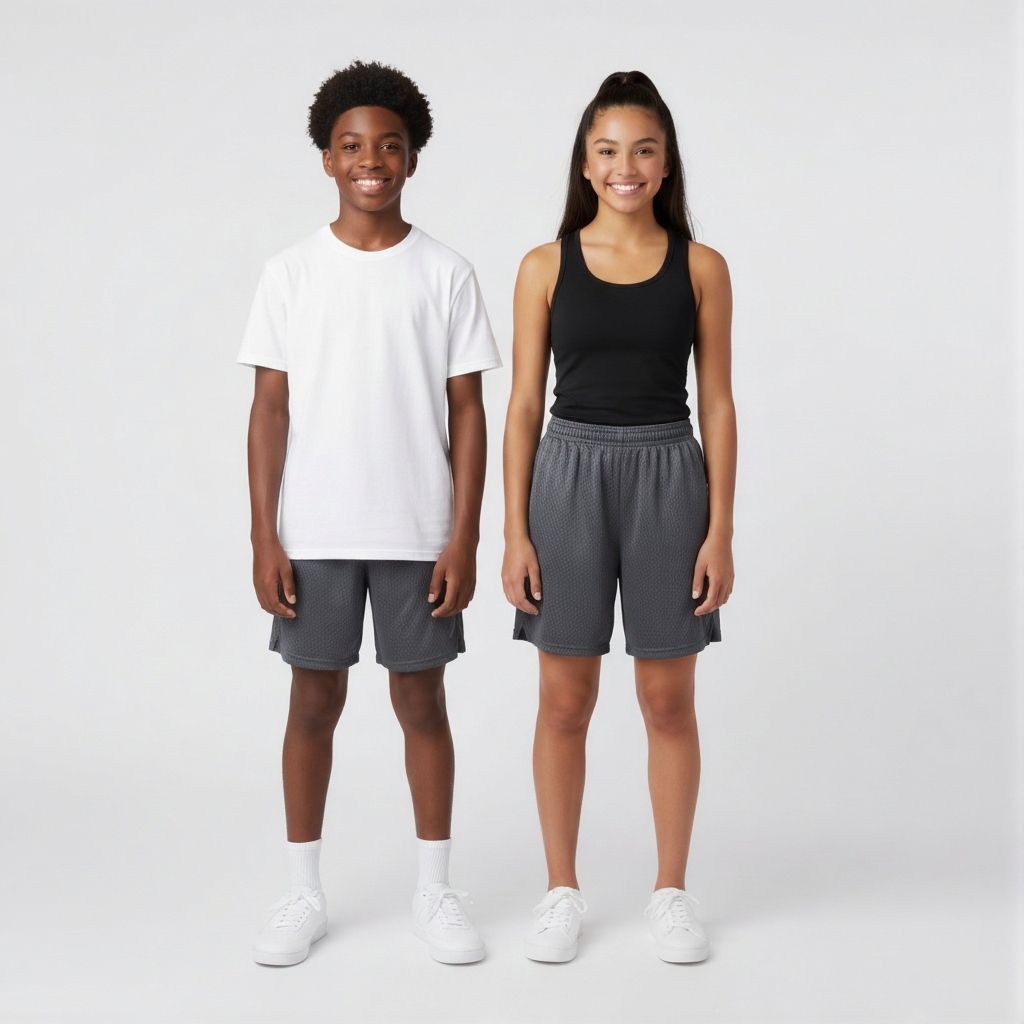 Youth Athletic Mesh Shorts (No Pockets)